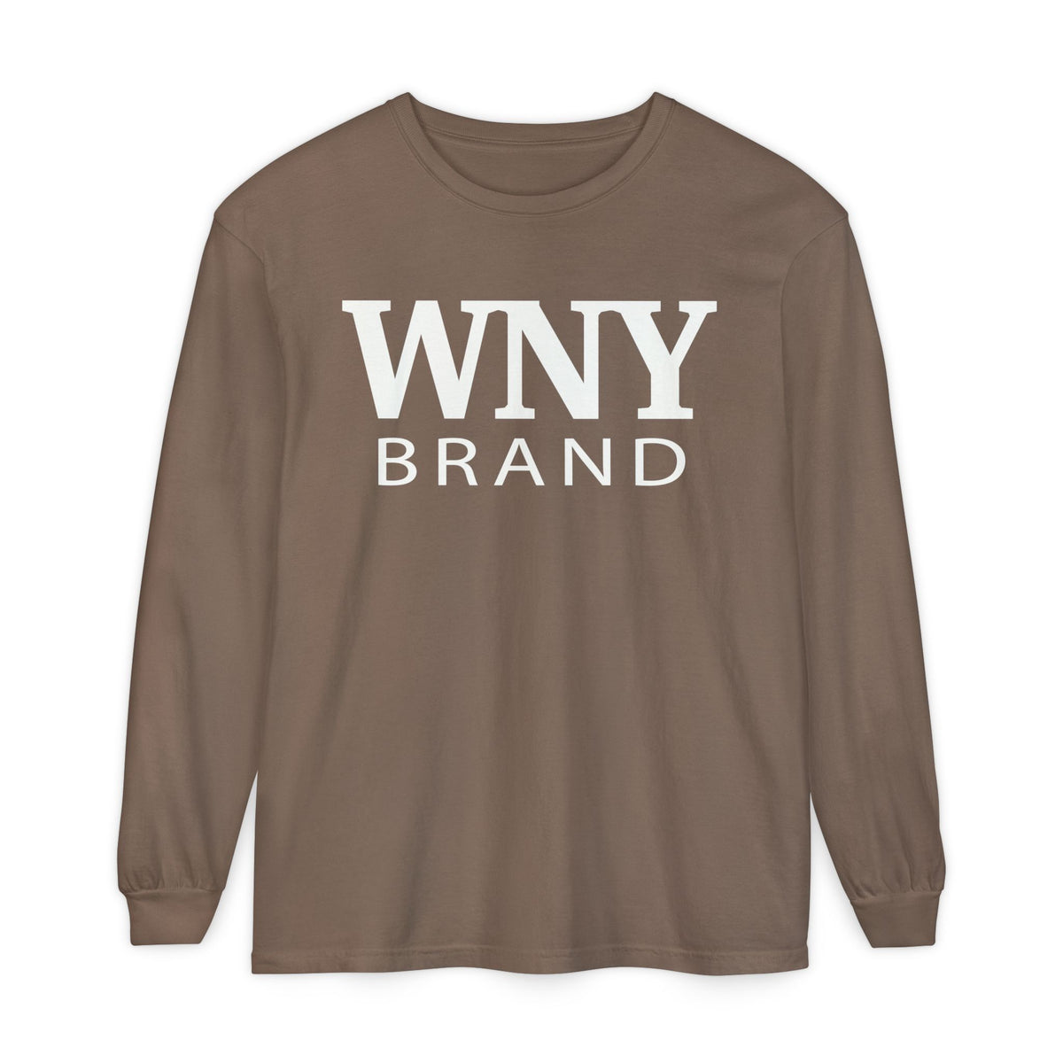 WNY Brand Long Sleeve T‑Shirt — Garment-Dyed Casual Tee