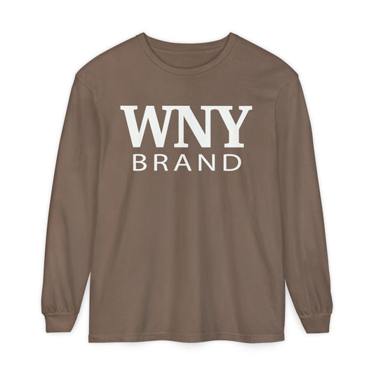 WNY Brand Long Sleeve T‑Shirt — Garment-Dyed Casual Tee