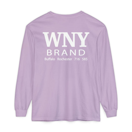 WNY Womens Unisex Garment-dyed Long Sleeve T-Shirt