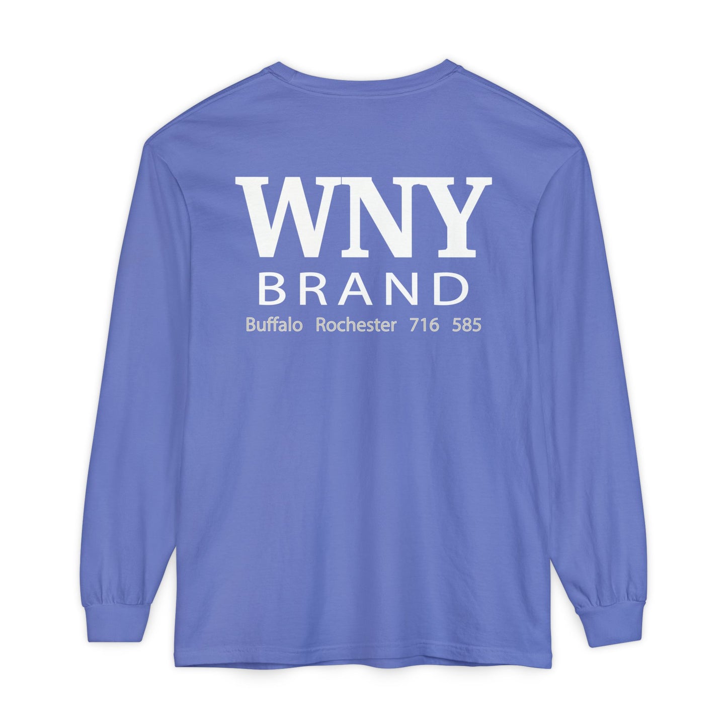 WNY BRAND Classic Garment Dyed Long Sleeve Shirt — periwinkle