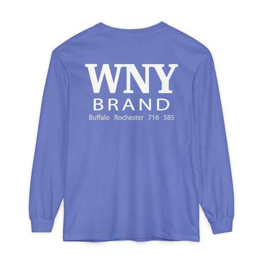 WNY BRAND Classic Garment Dyed Long Sleeve Shirt — periwinkle