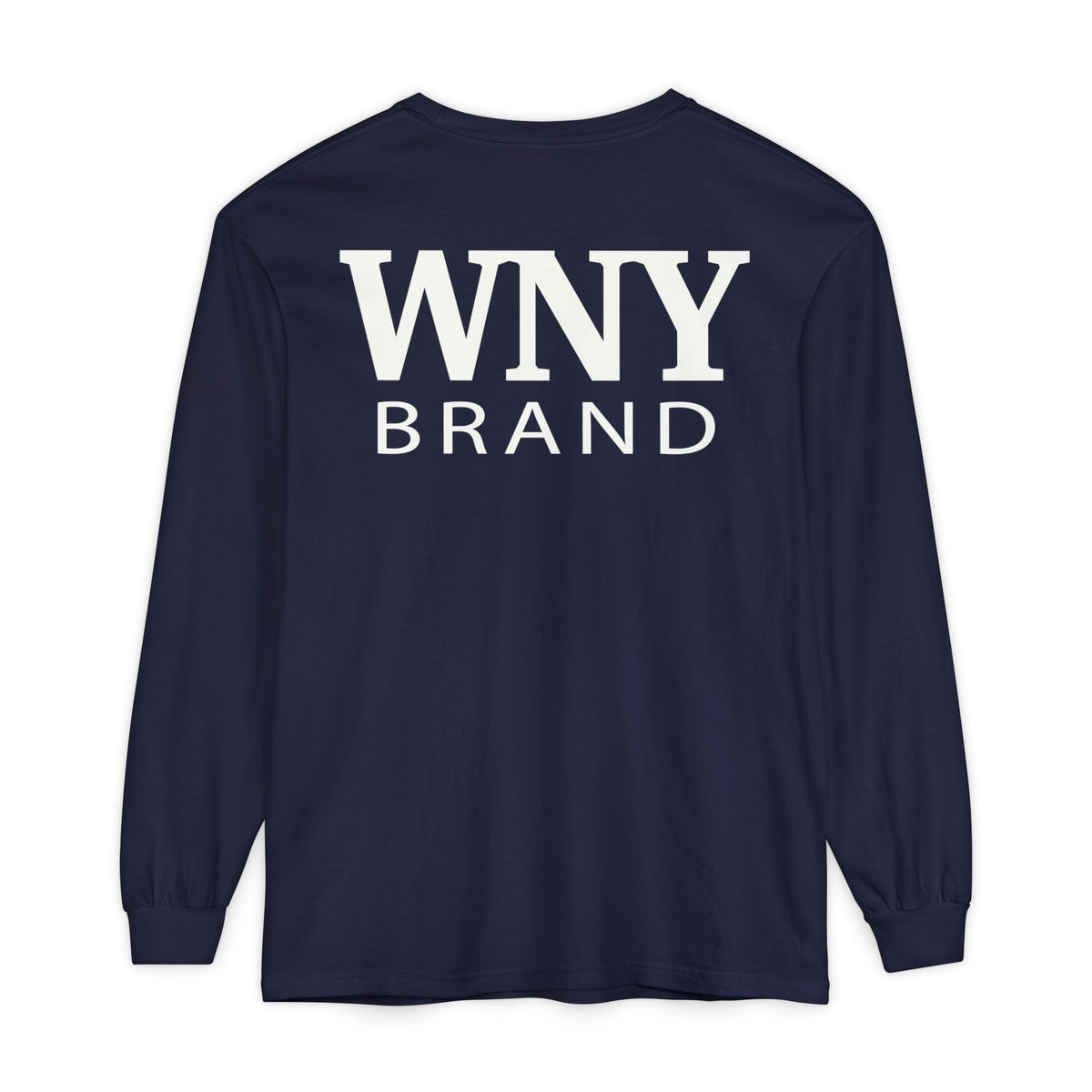 WNY Brand Long Sleeve Tee — Classic Logo Navy T-Shirt