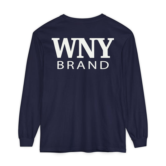 WNY Brand Long Sleeve Tee — Classic Logo Navy T-Shirt