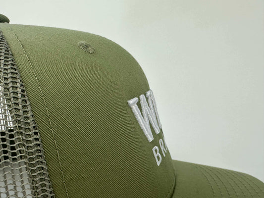 3D Puff WNY Brand Trucker - light green