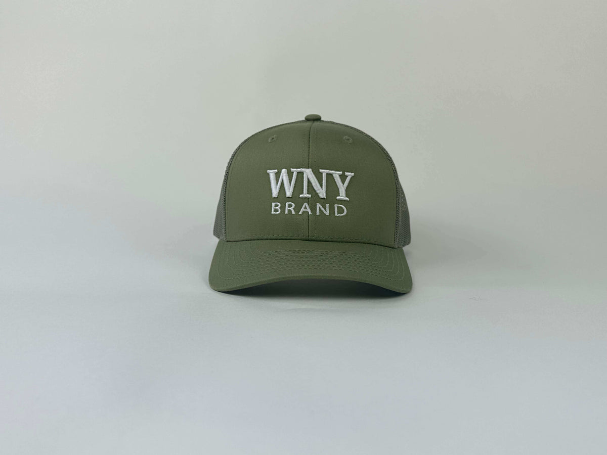 3D Puff WNY Brand Trucker - light green
