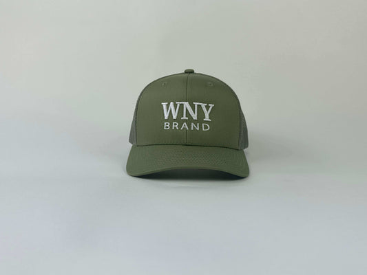 3D Puff WNY Brand Trucker - light green
