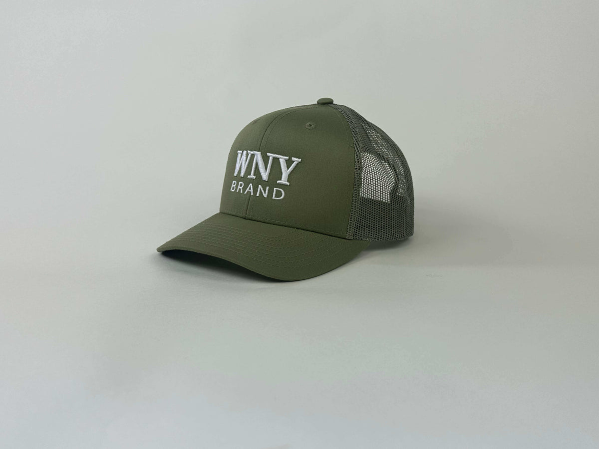 3D Puff WNY Brand Trucker - light green