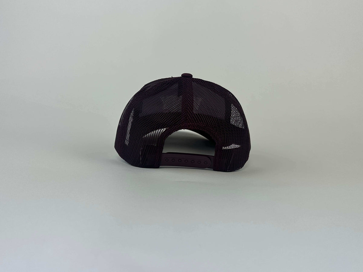 3D Puff WNY Brand Trucker - maroon