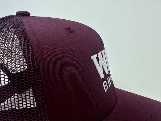 3D Puff WNY Brand Trucker - maroon
