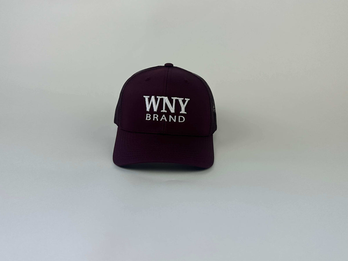 3D Puff WNY Brand Trucker - maroon