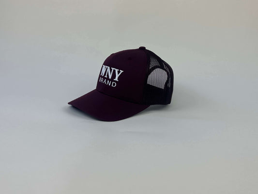 3D Puff WNY Brand Trucker - maroon