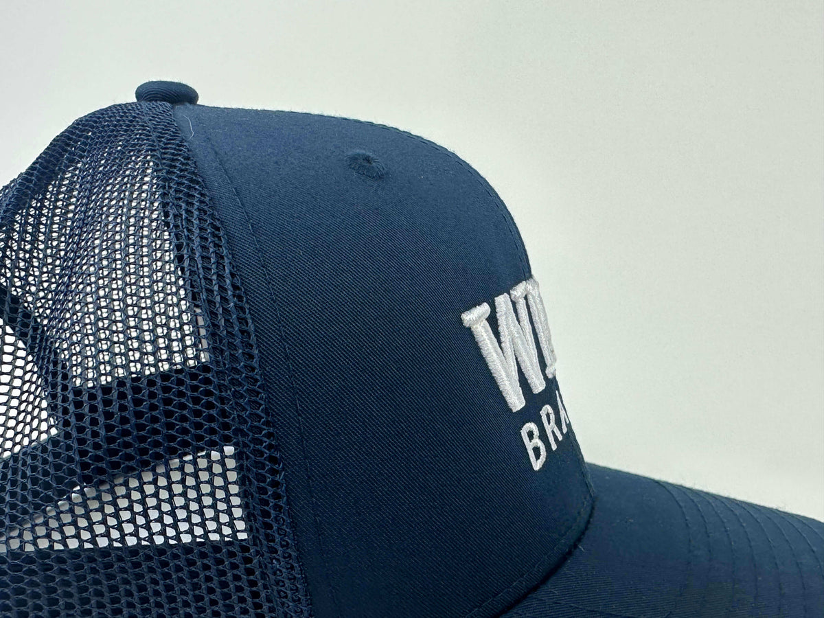 3D Puff WNY Brand Trucker - navy