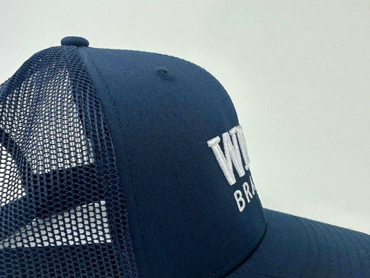 3D Puff WNY Brand Trucker - navy