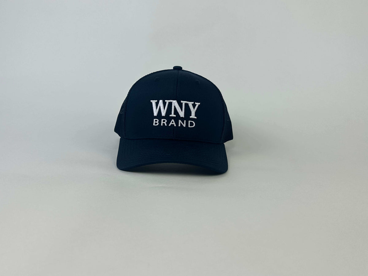 3D Puff WNY Brand Trucker - navy