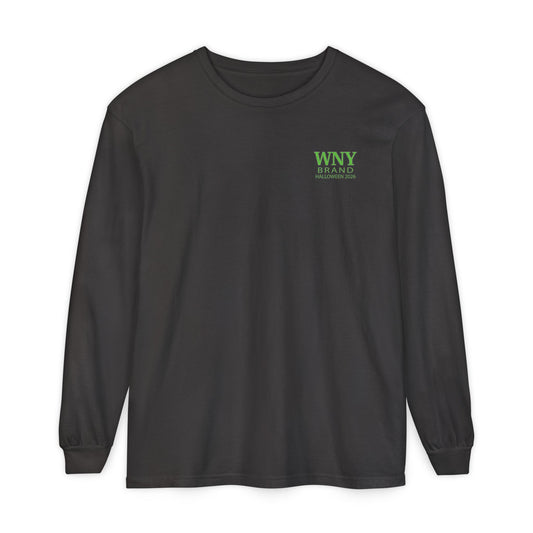 WNY Halloween Long Sleeve Tee — “Halloween 2026” Spiderweb & Jack O’ Lantern