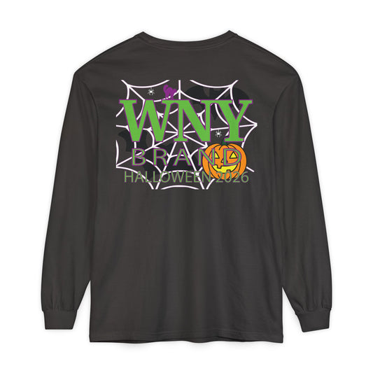 WNY Halloween Long Sleeve Tee — “Halloween 2026” Spiderweb & Jack O’ Lantern